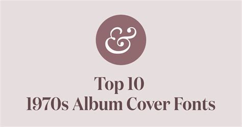 Top 10 1970s Album Cover Fonts · Typewolf