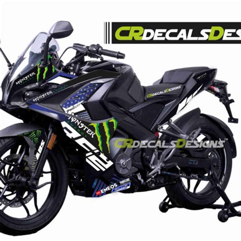 PULSAR RS 200 Custom Decals/ Wrap/ Stickers MOVISTAR Kit – CR Decals Designs