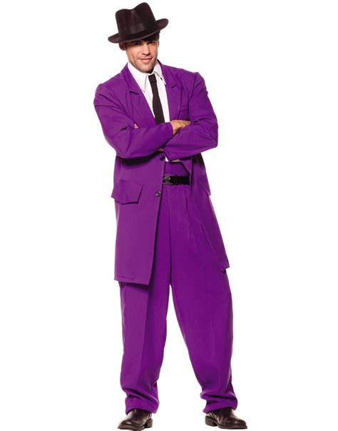 Zoot Suit Mens 1920'S Purple Gangster Mobster Suit Halloween Costume-Xxl - Walmart.com