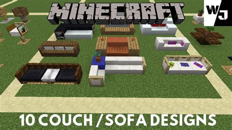 Minecraft: 10 Sofa and Couch Designs - YouTube