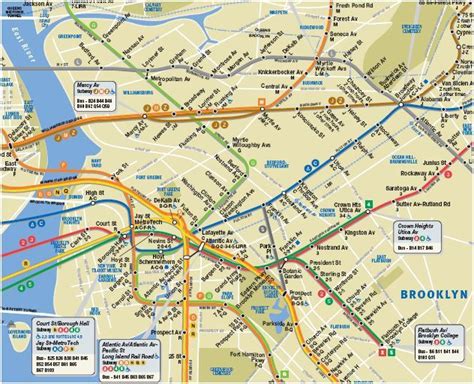subway | Ny map, Brooklyn neighborhoods, Train map
