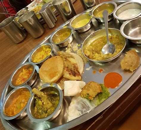 The legendary Rajasthani Thali, assortment of atleast Indian 20 dishes. : r/FoodPorn