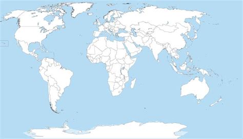 blank outline map of the world to print - Google Search | World map ...