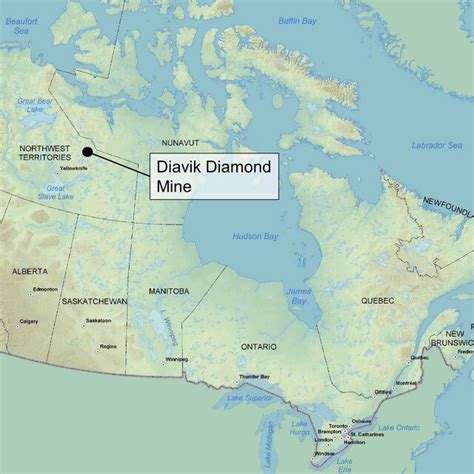 Location of the Diavik Diamond Mine adapted from [41] | Download Scientific Diagram