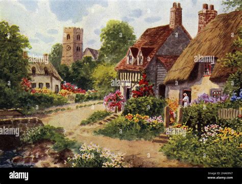 English countryside painting hi-res stock photography and images - Alamy