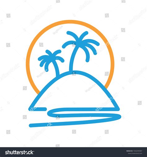 Island Outline Vector Illustration Template Stock Vector (Royalty Free) 1944295987 | Shutterstock