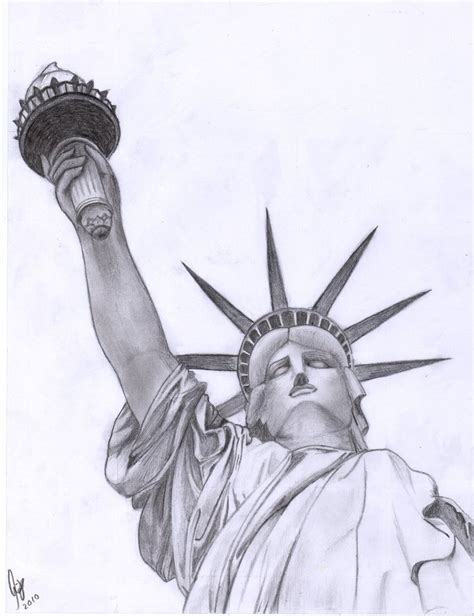 Statue Of Liberty Drawing Outline - Cliparts.co