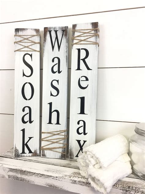 Bathroom Signs Bathroom Decor Rustic Bathroom Signs