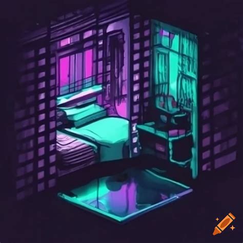 Cyberpunk bedroom