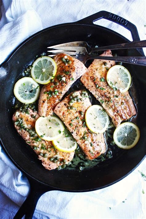 Salmon with Lemon Caper Sauce | Recipe | Lemon caper sauce, Lazy dinners, Pan seared salmon