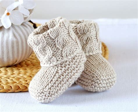 Baby Booties KNITTING PATTERN Cable Baby Booties Photo - Etsy