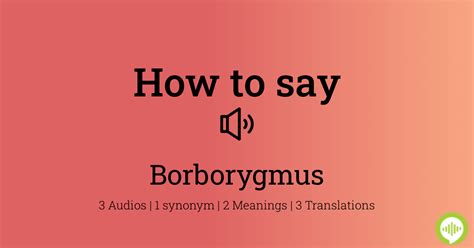 How to pronounce borborygmus | HowToPronounce.com