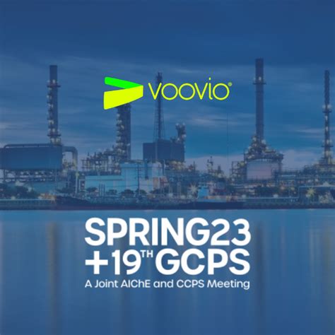 Voovio to join AIChE Spring Meeting & Process Safety Conf. 2023