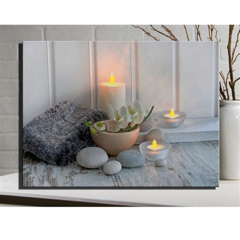 Light Lighted LED CANVAS WALL ART Painting SPA Picture with ...