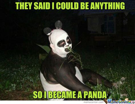 Became A Panda Meme | Slapcaption.com | Weird pictures, Funny pictures, Funny memes