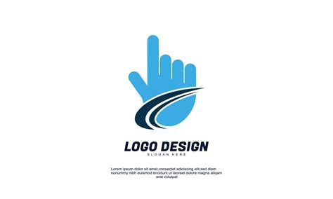 abstract illustration creative finger company logo business concept ...