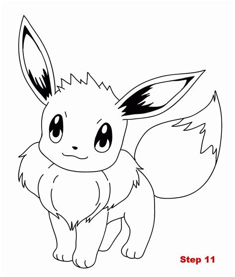 Drawing Pokemon Eevee - Pokemon Drawing Easy