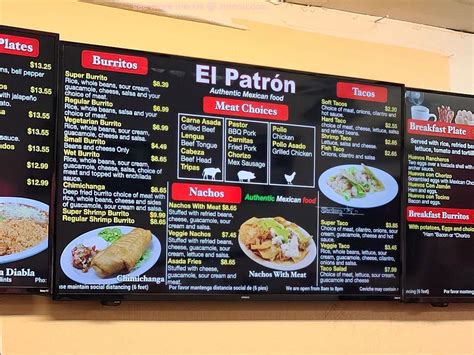 Online Menu of El Patron Restaurant, Vacaville, California, 95688 - Zmenu