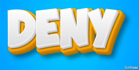 Deny Text Effect and Logo Design Word