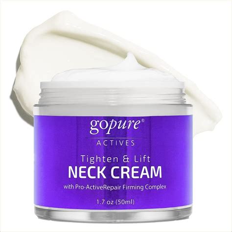 goPure Beauty Neck Firming Cream - Anti-Aging Neck Cream for Tightening ...