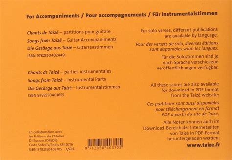 Chants de Taizé: Songs from Taizé - Instrumental parts