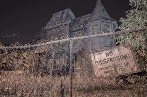 Not an actual abandoned house - this is the set for the exterior of ...