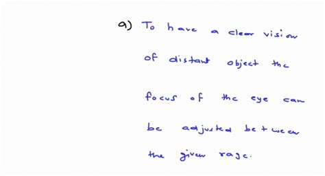 SOLVED:The human eye can focus on objects at different distances by ...