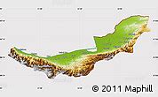 Physical Map of Mazandaran