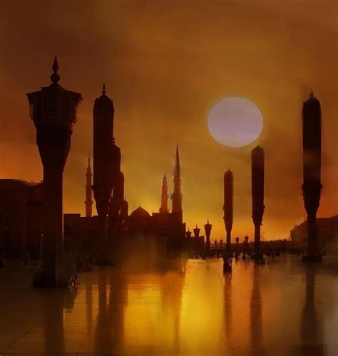 Beloved Madinah Sunset Painting by S Seema Z - Fine Art America