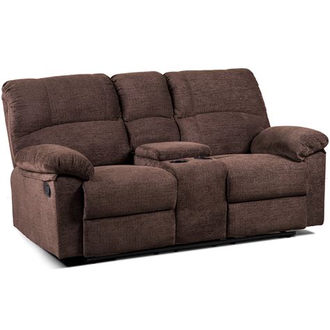 Reclining Loveseat, Reclining Sofa, Two-seat Manual Recliner Chair with Storage Console Cup ...