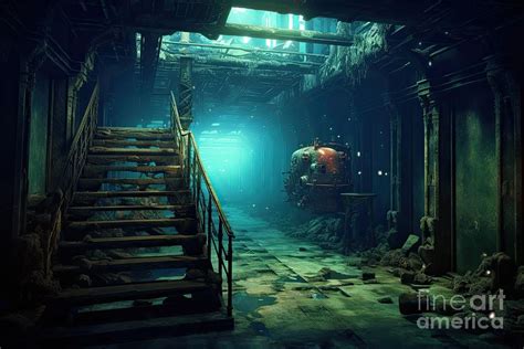 Titanic Shipwreck interior Underwater #2 Digital Art by Benny Marty - Fine Art America