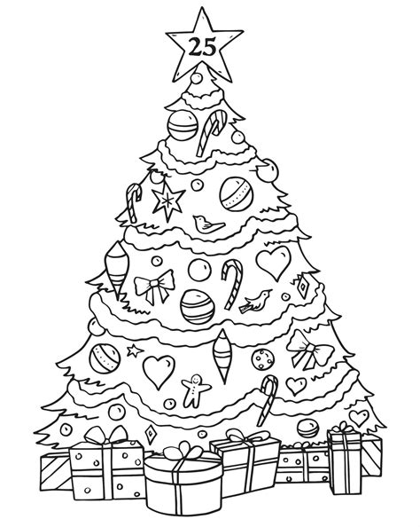 Christmas Tree Coloring Pages Free Printable Download All The Christmas Tree Coloring Pages And ...