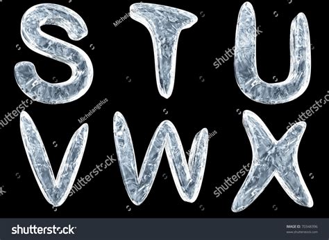 3d Image Of Icy Font Collection Stock Photo 70348396 : Shutterstock