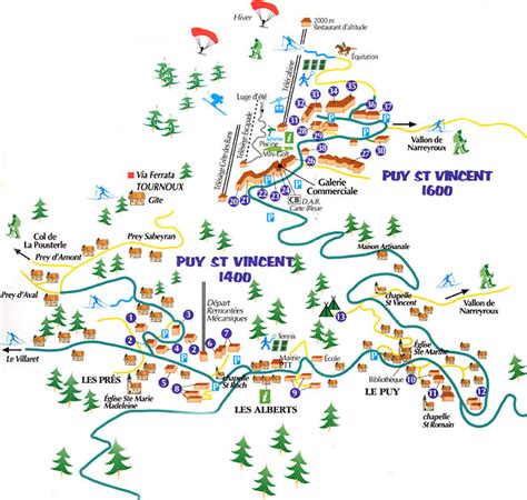 Maps of Puy St Vincent ski resort in France | SNO