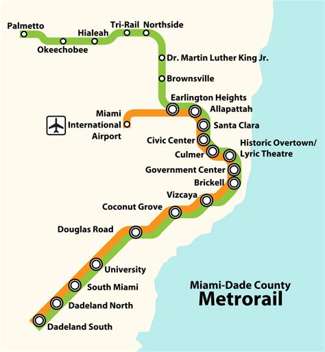 Miami Metro Rail Map - Vinny Jessalyn