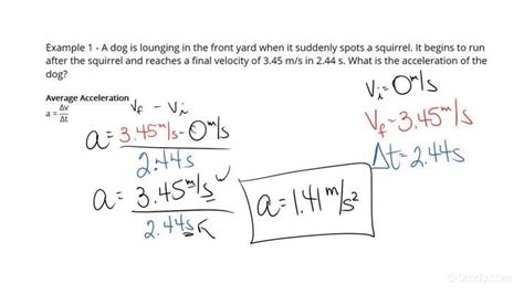 Acceleration Formula Physics