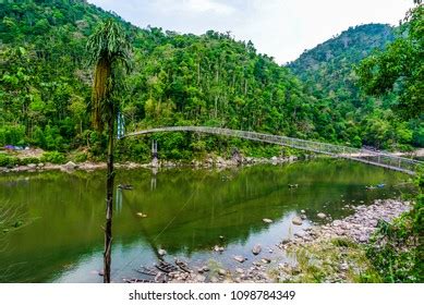 Beautiful Long Bridge Over Dawki River Stock Photo 1098784349 ...