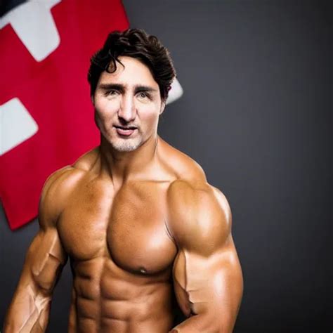 Justin Trudeau hiding scared next to a shirtless | Stable Diffusion ...