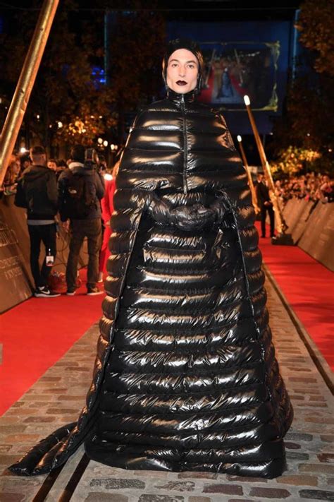 Ezra Miller Wore One Of Those Moncler Puffer Coat-Gowns - Go Fug Yourself