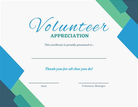 Printable Certificates for Volunteer Appreciation | SignUp.com