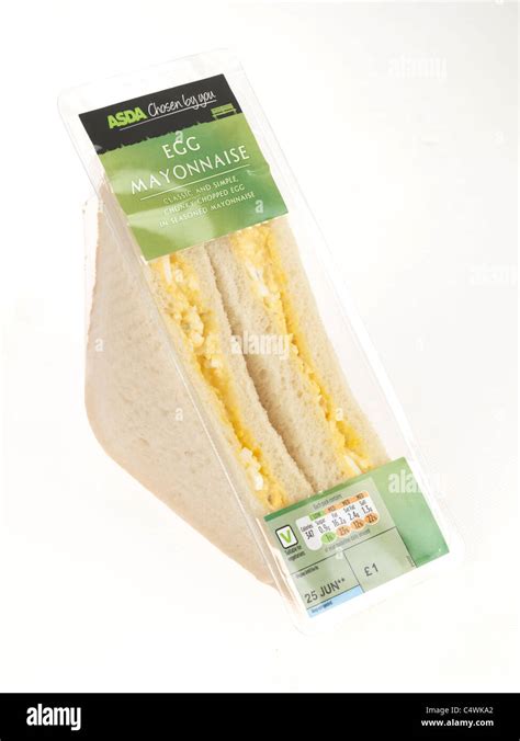 Asda Egg Mayonnaise Sandwich Stock Photo - Alamy