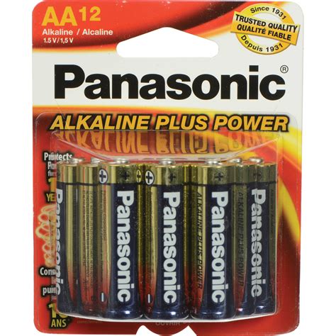 Panasonic AA 1.5V Alkaline Batteries (12-Pack) PAN12AA B&H Photo