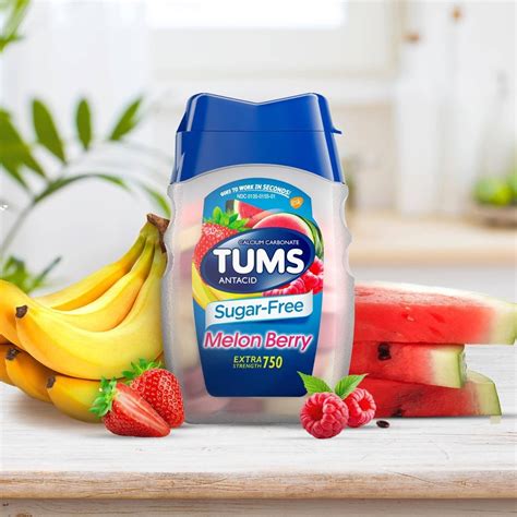 TUMS Extra Strength Antacid Sugar Free Melon Berry Chewable Tablet 80 ct | Shipt