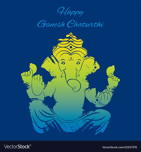 Happy ganesh chaturthi poster design Royalty Free Vector