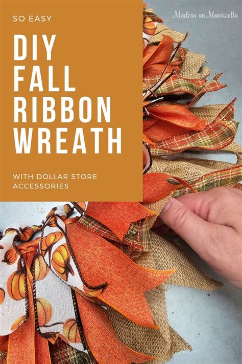 Easy DIY Fall Ribbon Wreath - Modern on Monticello