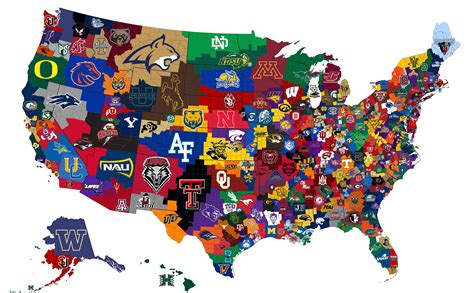 Closest NCAA D1 Men's Basketball Program to Each US County [OC] : r ...