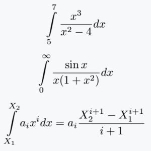 How do you write an integral(∫) in LaTeX?