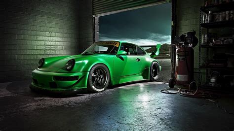 48+ Green Sports Car Wallpaper Background