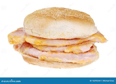 Canadian Back Bacon Sandwich Stock Photo - Image of snack, meat: 16295244