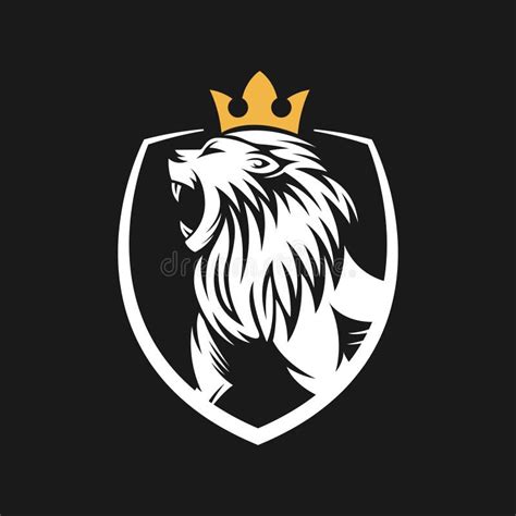 Roaring Lion Logo Vector Design Illustrator. Luxury Roaring Lion Head Logo Design Template ...